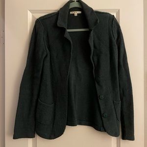 Knit forest green blazer